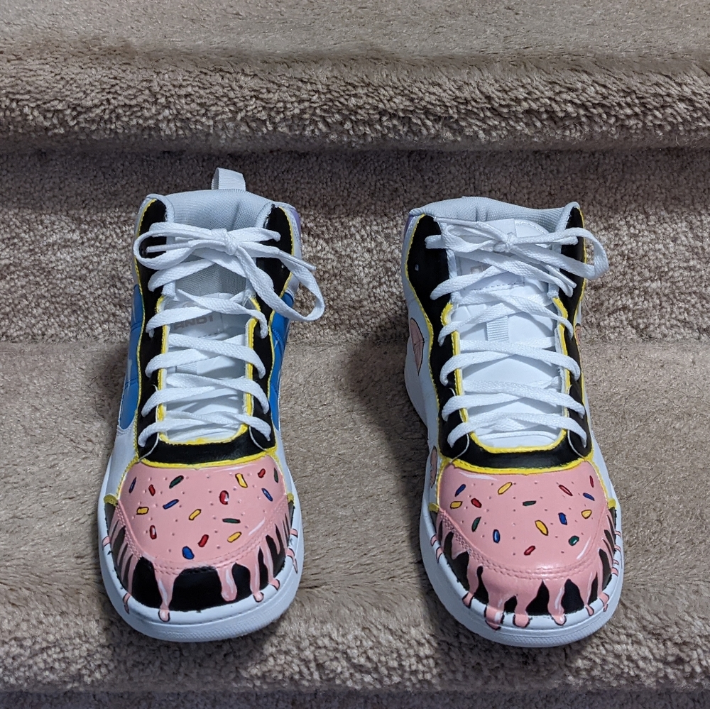Custom painted Simpsons shoes